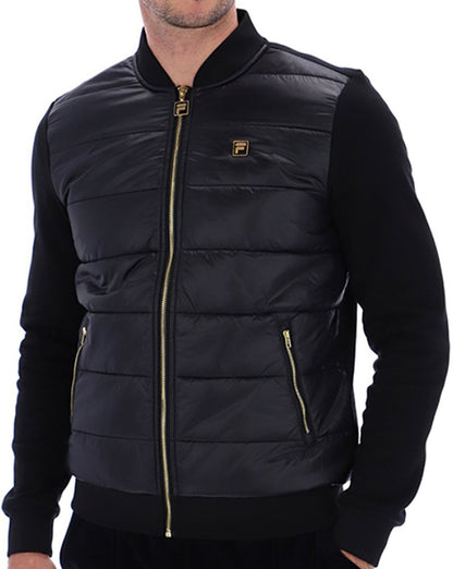 Fila Gold Wattierte Jacke aus Mischgewebe Schwarz