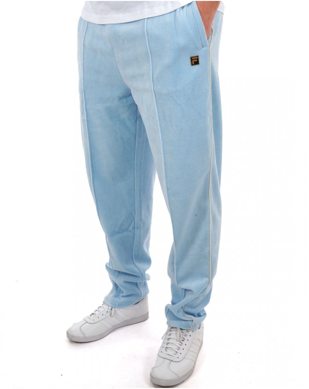 Fila Gold Piped Velour Track Pants Sky