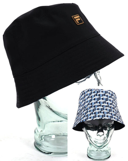 Fila Gold Reversible Hoax Bucket Hat Schwarz/Blau