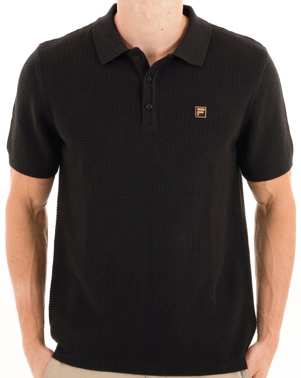 Fila Gold Sander Strickpolo Schwarz