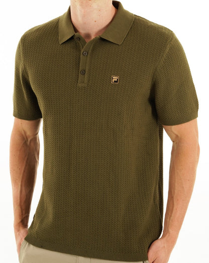 Fila Gold Sander Strickpolo Dunkeloliv