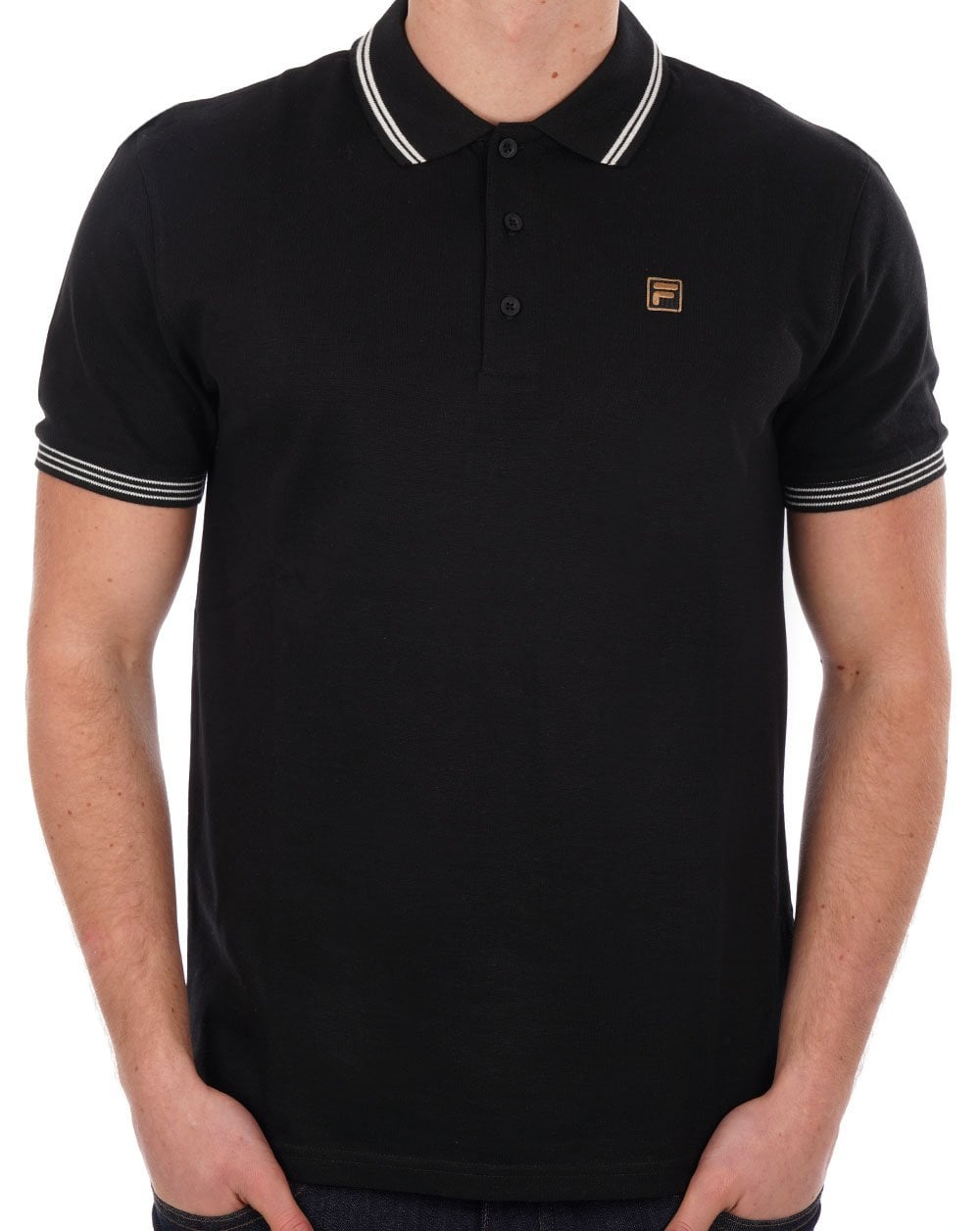 Fila Gold Tipped Polo Shirt Black