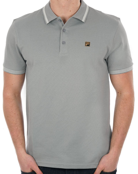 Fila Gold Tipped Polo Shirt Grey
