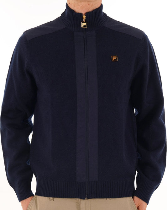 Fila Gold Fila Gold Zip Through Strickpullover Dunkelblau