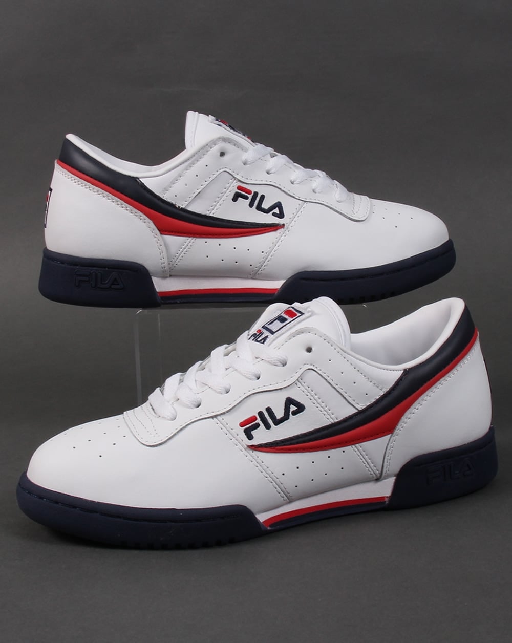 Fila Heritage Original Fitness Trainers White/Navy/Red