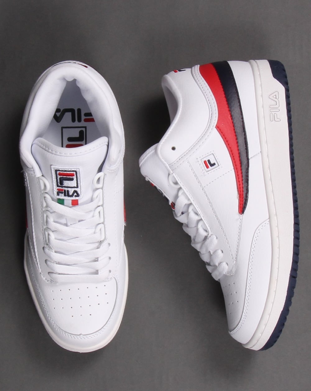 Fila Heritage T-1 Mid Sneakers Weiß/Marineblau/Rot