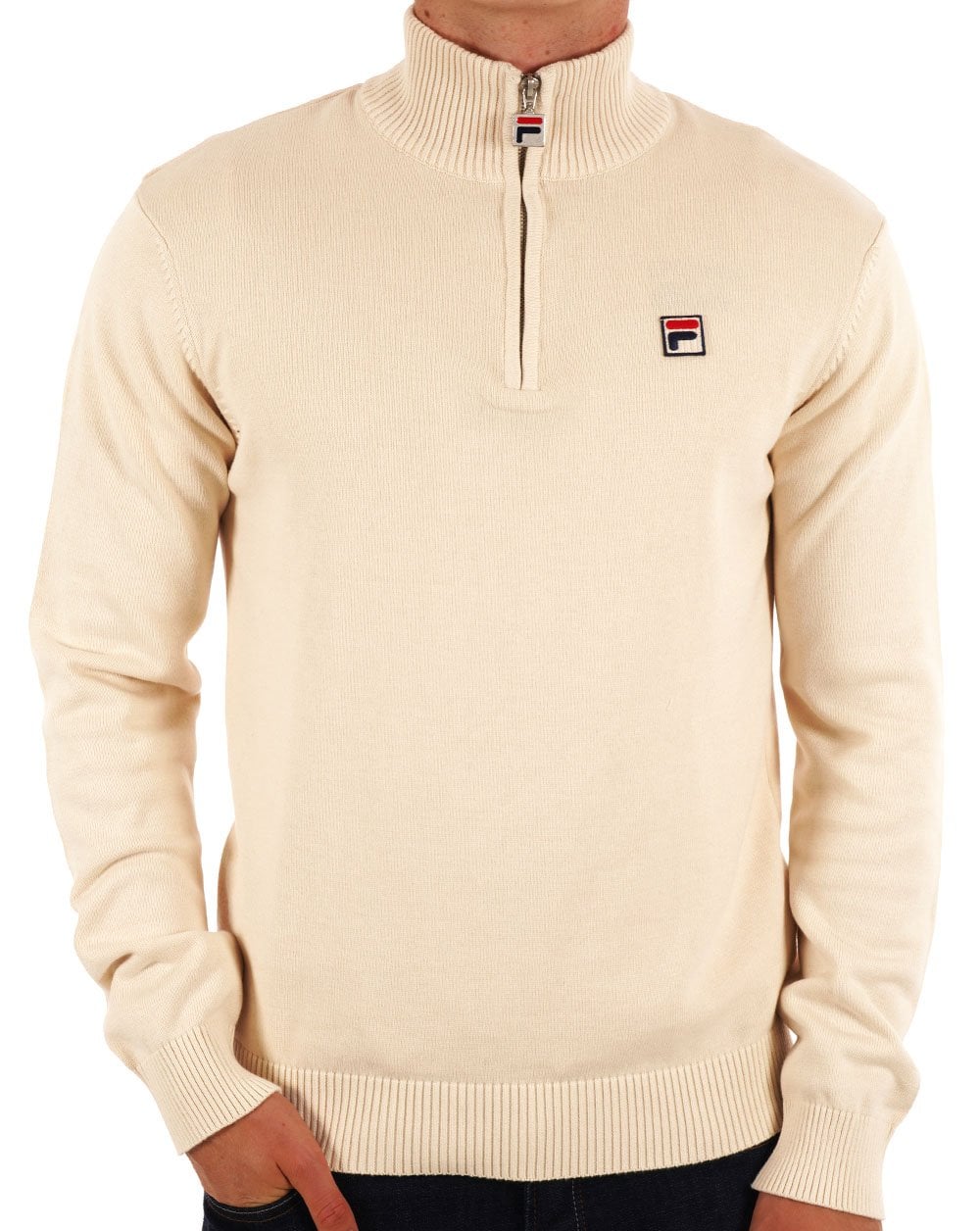 Fila Vintage 1/4 Zip Knit Gardenia