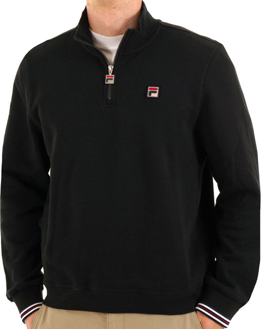 Fila Vintage Fila Vintage 1/4 Zip Sweatshirt Schwarz
