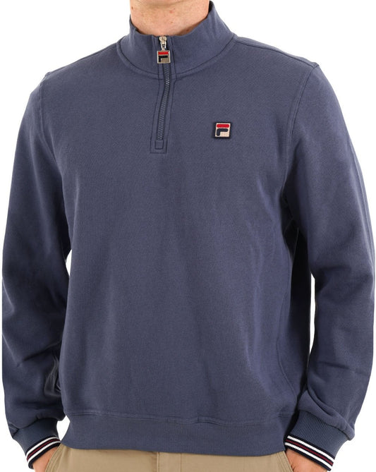 Fila Vintage Fila Vintage Sweatshirt mit 1/4-Reißverschluss, Vintage-Marineblau
