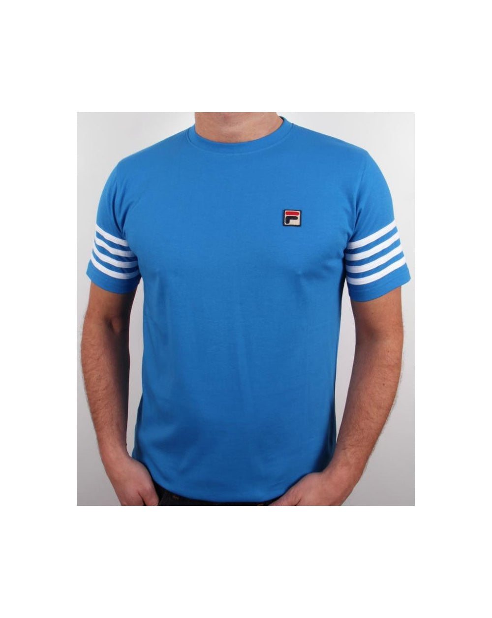 Fila Vintage 4 Stripe T-shirt French Blue