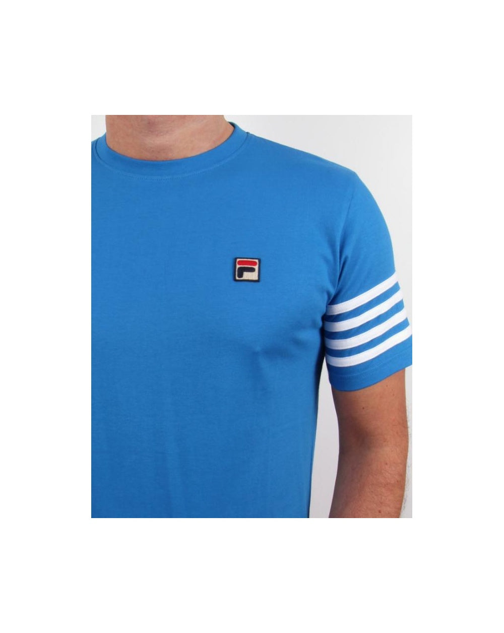 Fila Vintage 4 Stripe T-shirt French Blue