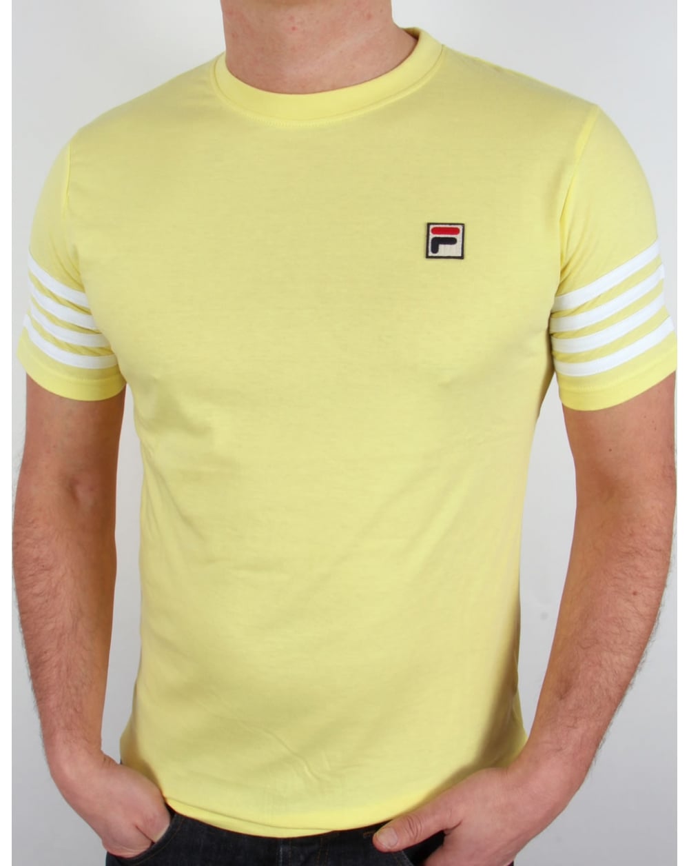 Fila Vintage 4-Streifen-T-Shirt Gelb 