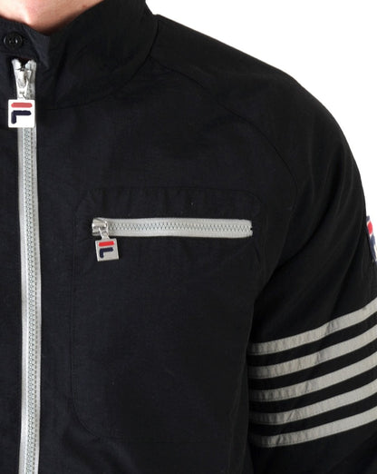Fila Vintage 5-Streifen-Jacke Schwarz/Grau
