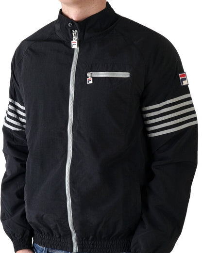 Fila Vintage 5-Streifen-Jacke Schwarz/Grau