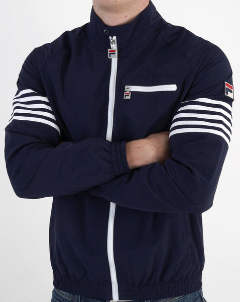 Fila Vintage 5 Stripe Jacket Navy/White