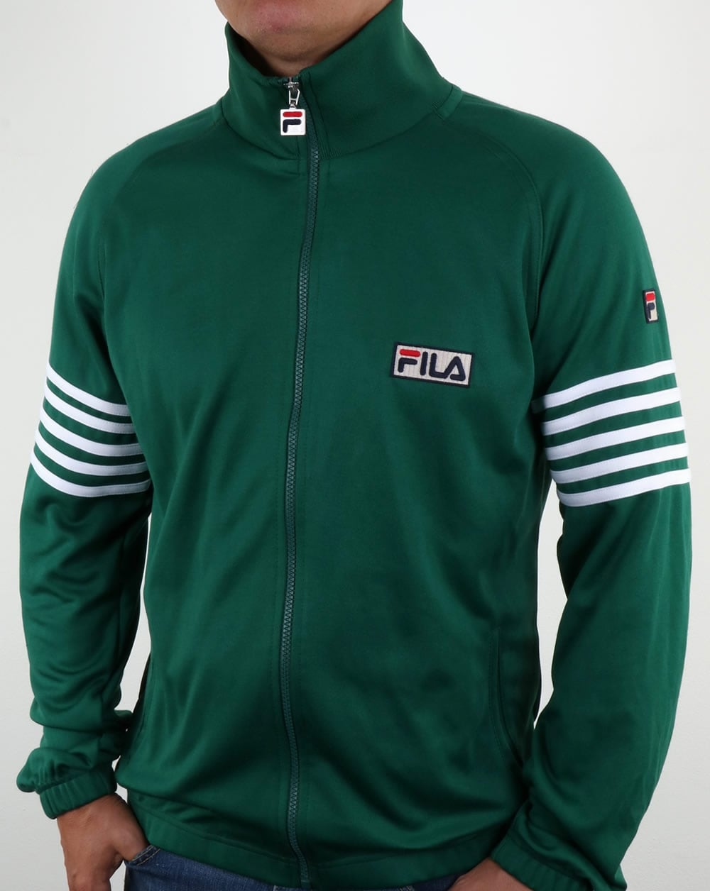 Fila Vintage 5-Streifen-Trainingsjacke Evergreen