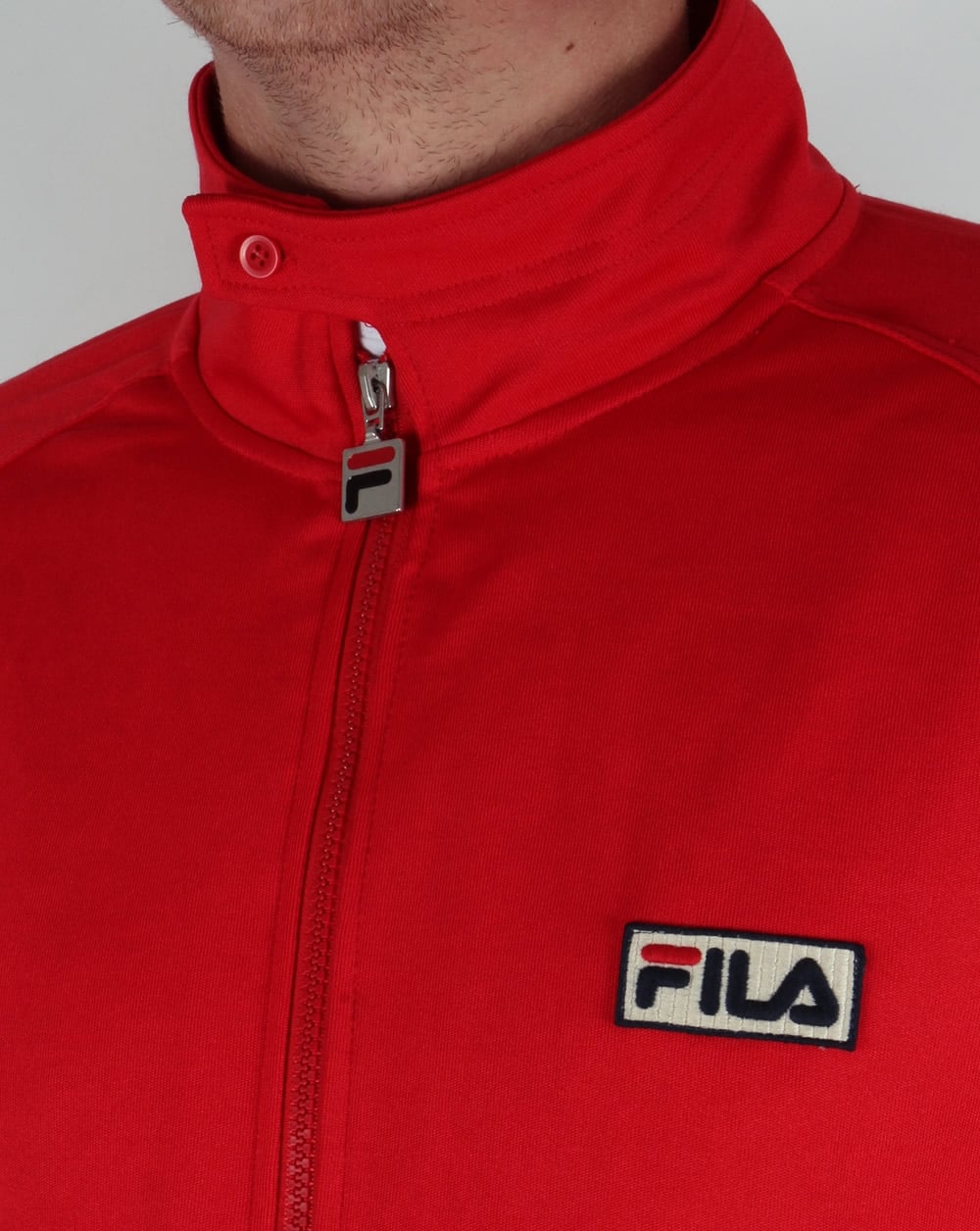 Fila Vintage 5 Stripe Track Top Red