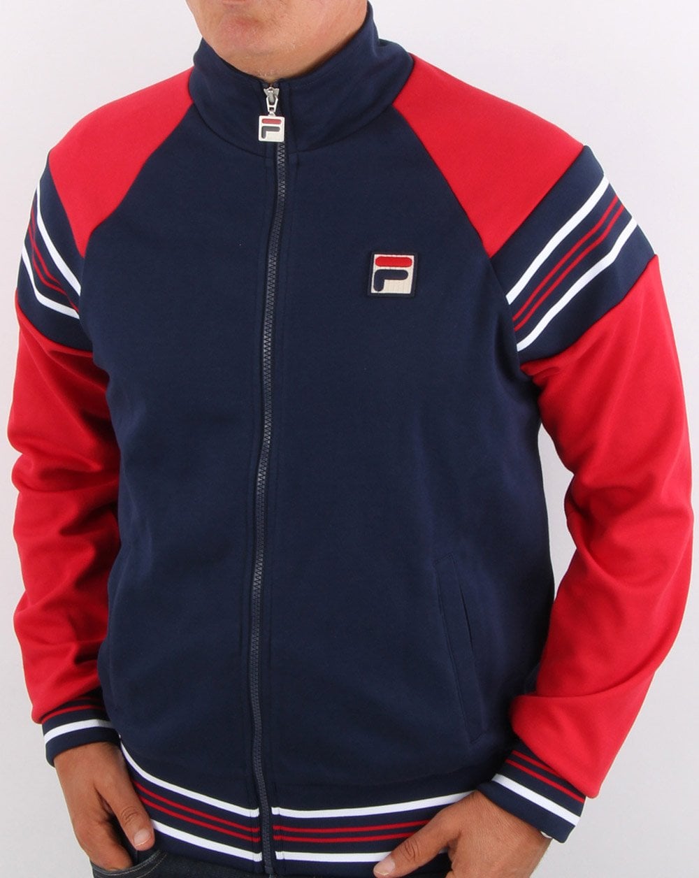 Fila Vintage Advantage Trainingsjacke Marineblau/Rot