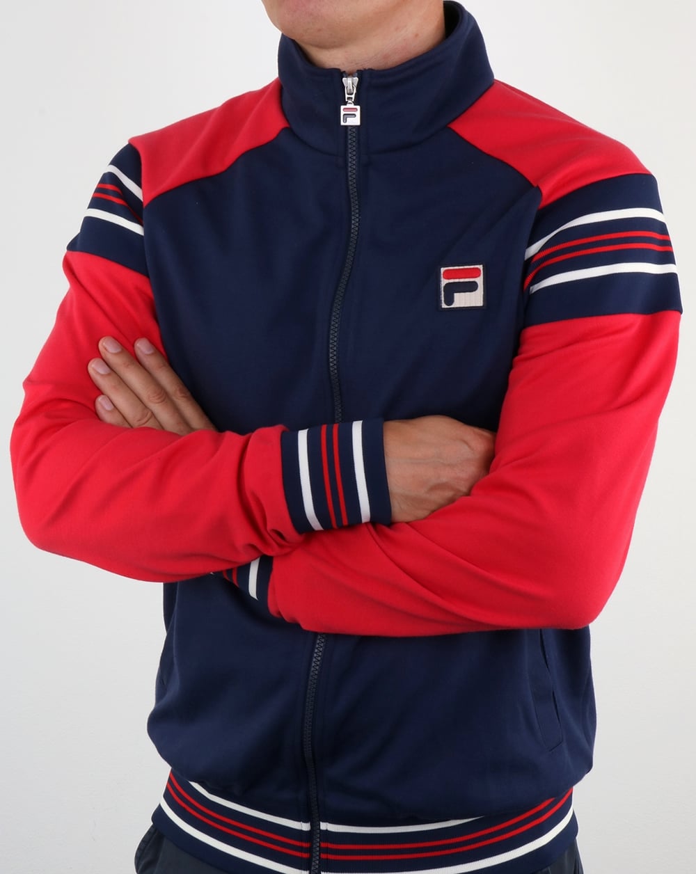 Fila Vintage Advantage Trainingsjacke Marineblau/Rot