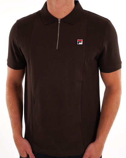 Fila Vintage Anton Poloshirt Kaffeebohne