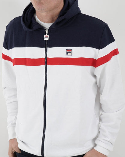 Fila Vintage Arlo Hoody Weiß/Marineblau/Rot