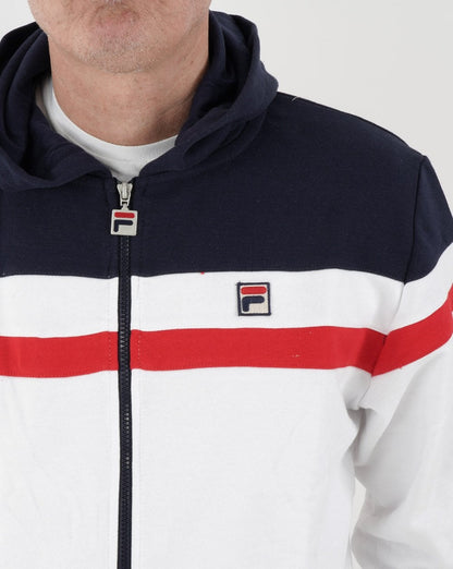 Fila Vintage Arlo Hoody Weiß/Marineblau/Rot