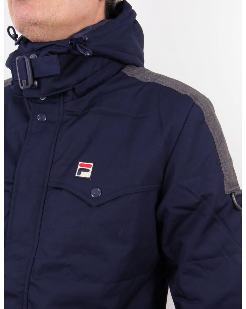 Fila Vintage Baresi Wattierte Jacke Marineblau