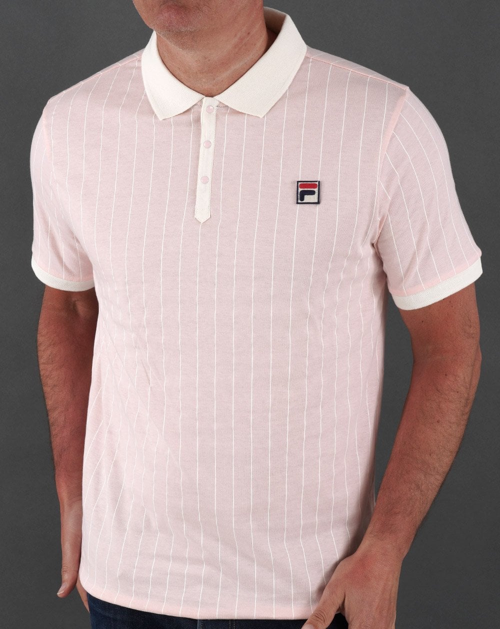 Fila Vintage Bb1 Poloshirt Rosa/Off-White