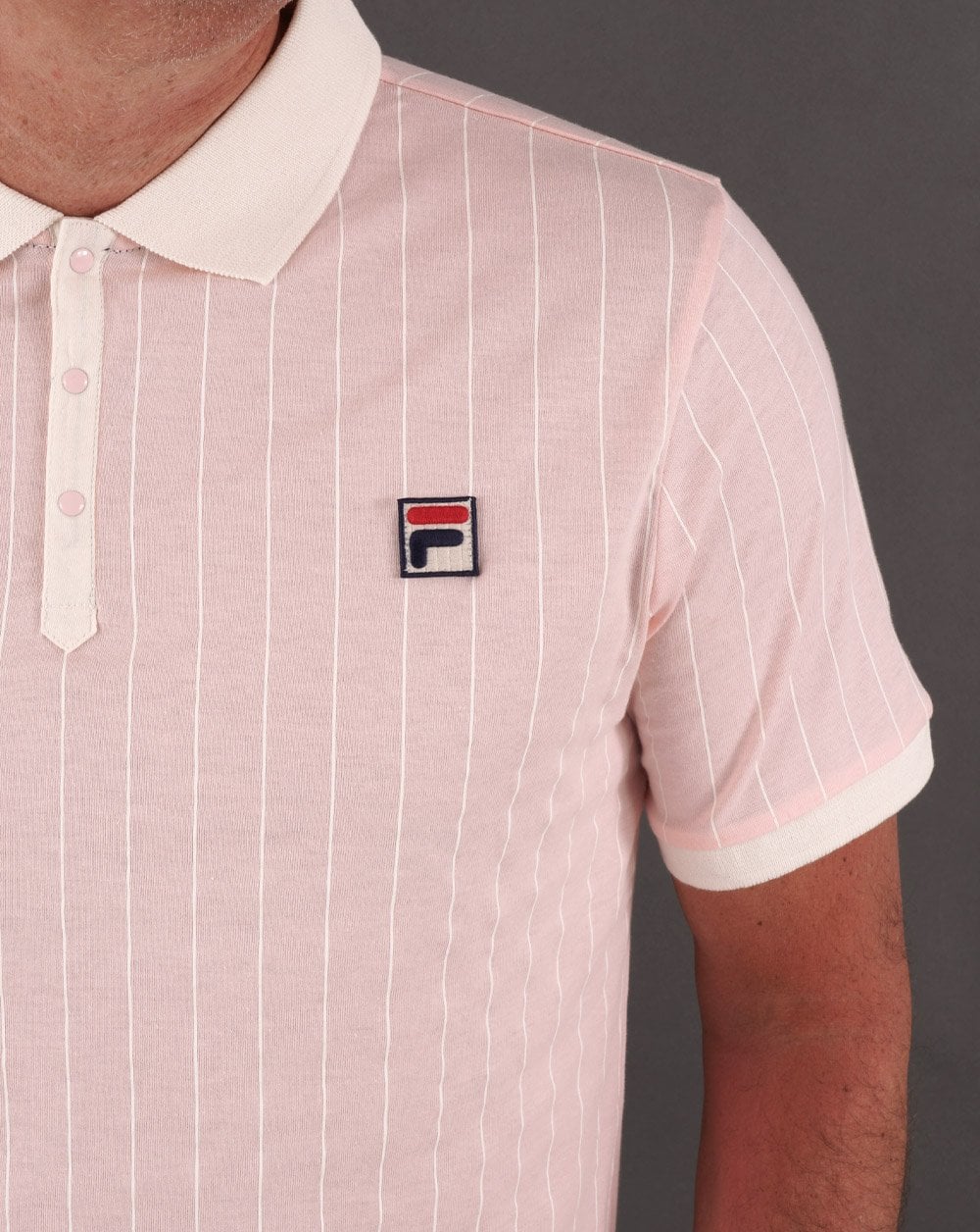 Fila Vintage Bb1 Poloshirt Rosa/Off-White