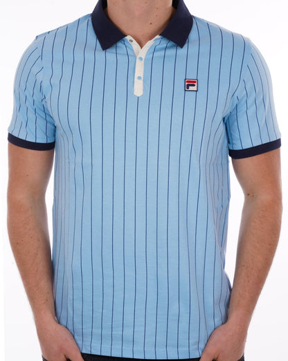 Fila Vintage BB1 ​​Poloshirt Himmelblau/Marineblau