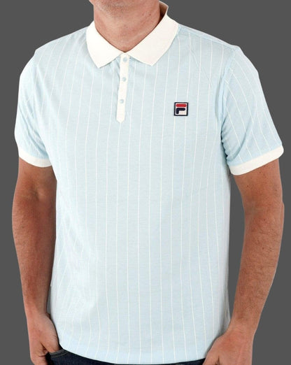 Fila Vintage Bb1 Poloshirt Himmelblau/Off-White