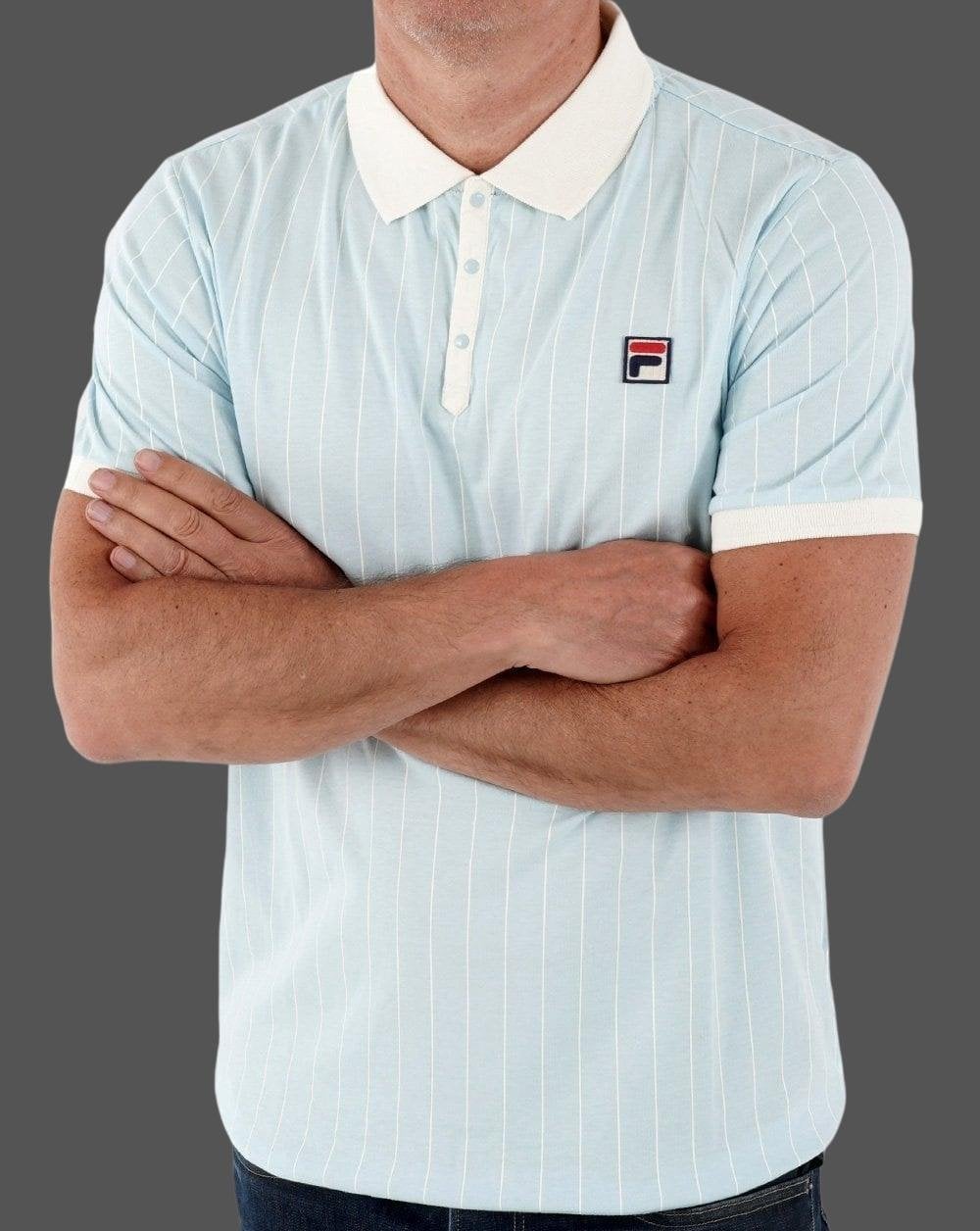 Fila Vintage Bb1 Polo Shirt Sky Blue/Off White