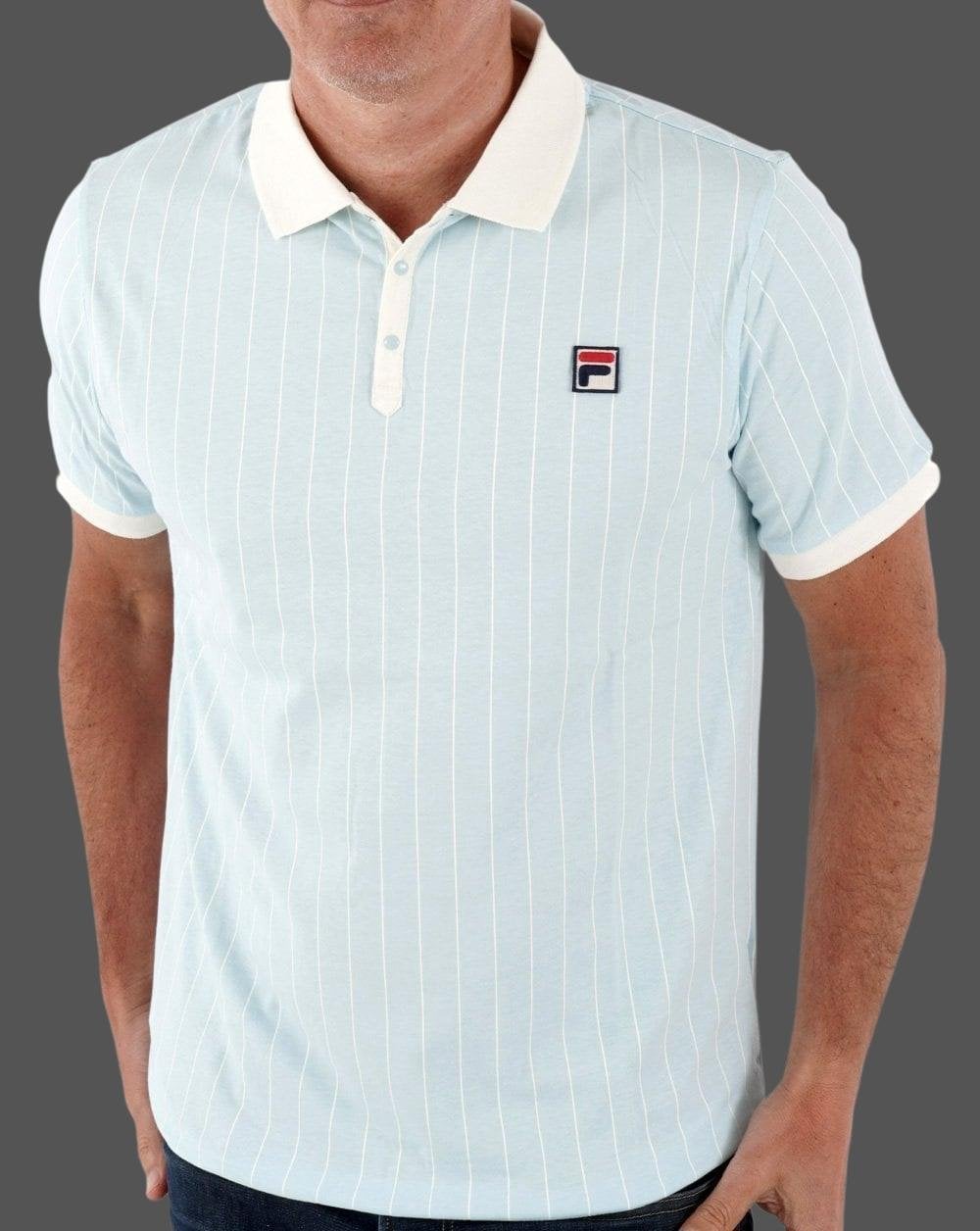Fila Vintage Bb1 Poloshirt Himmelblau/Off-White