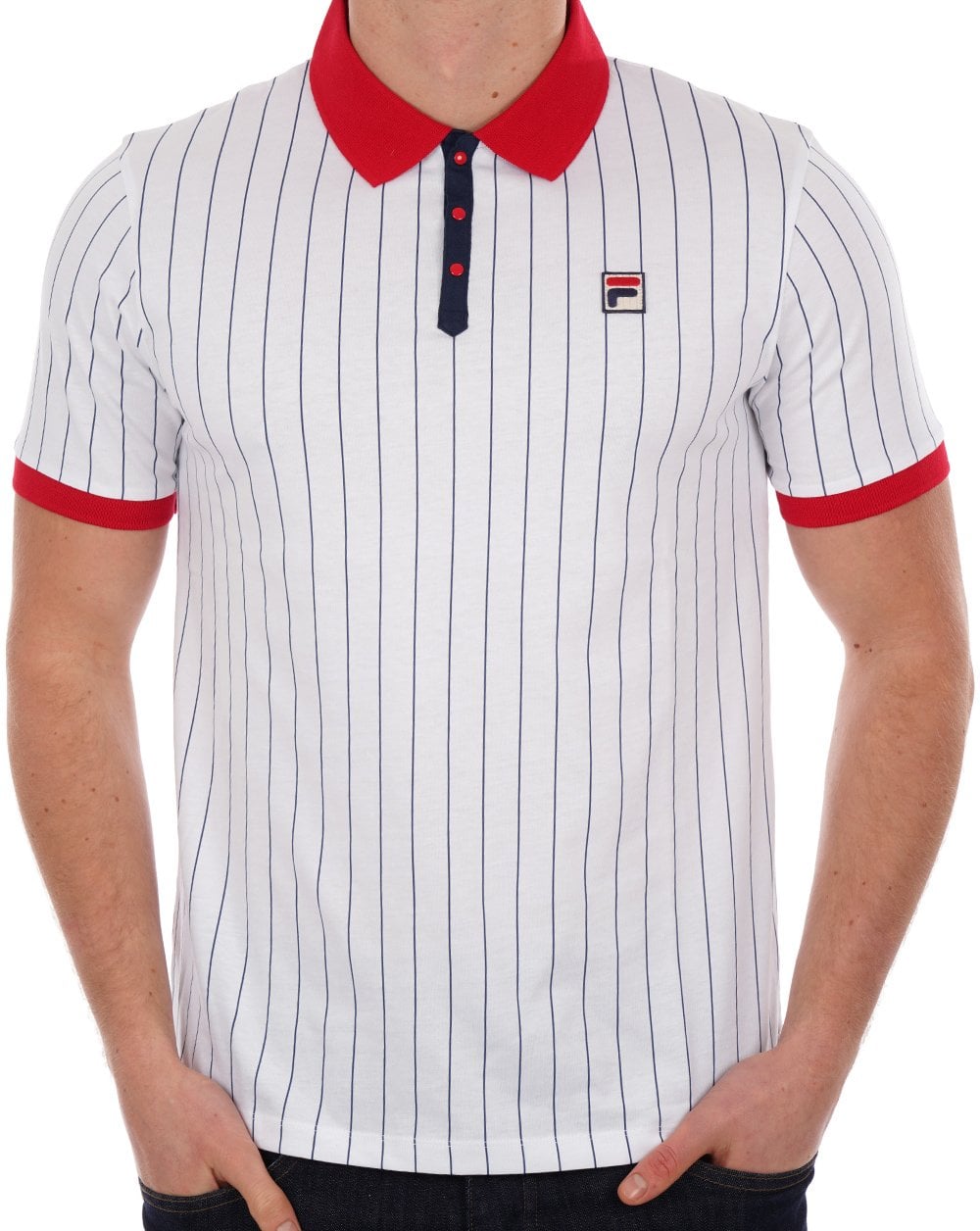 Fila Vintage BB1 Polo Shirt White/Red
