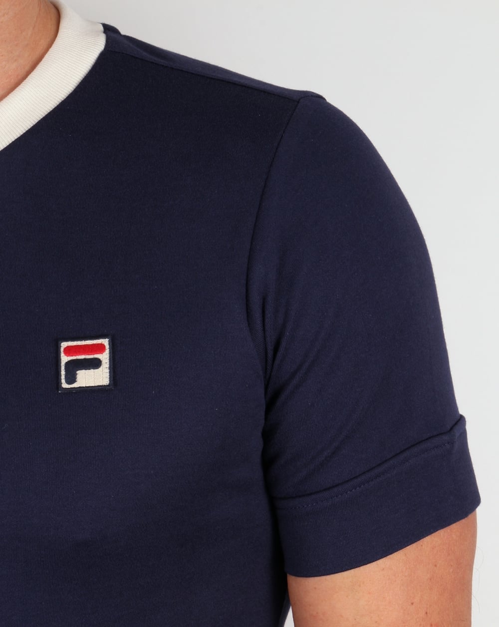 Fila Vintage Bertolucci Grandad T-shirt Navy