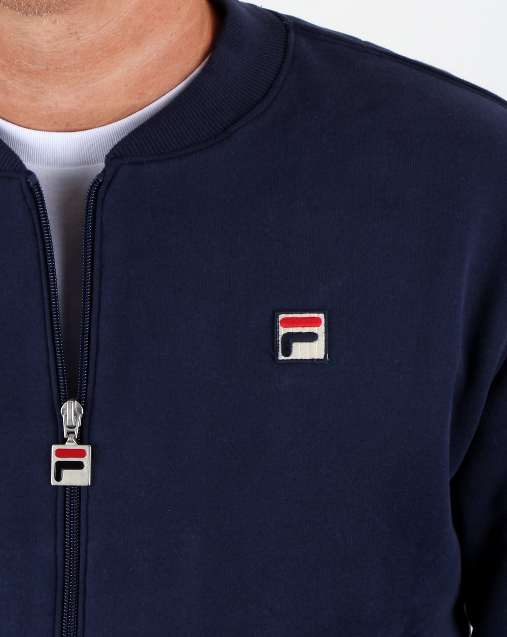 Fila Vintage Borg Collar Fleece Top Navy