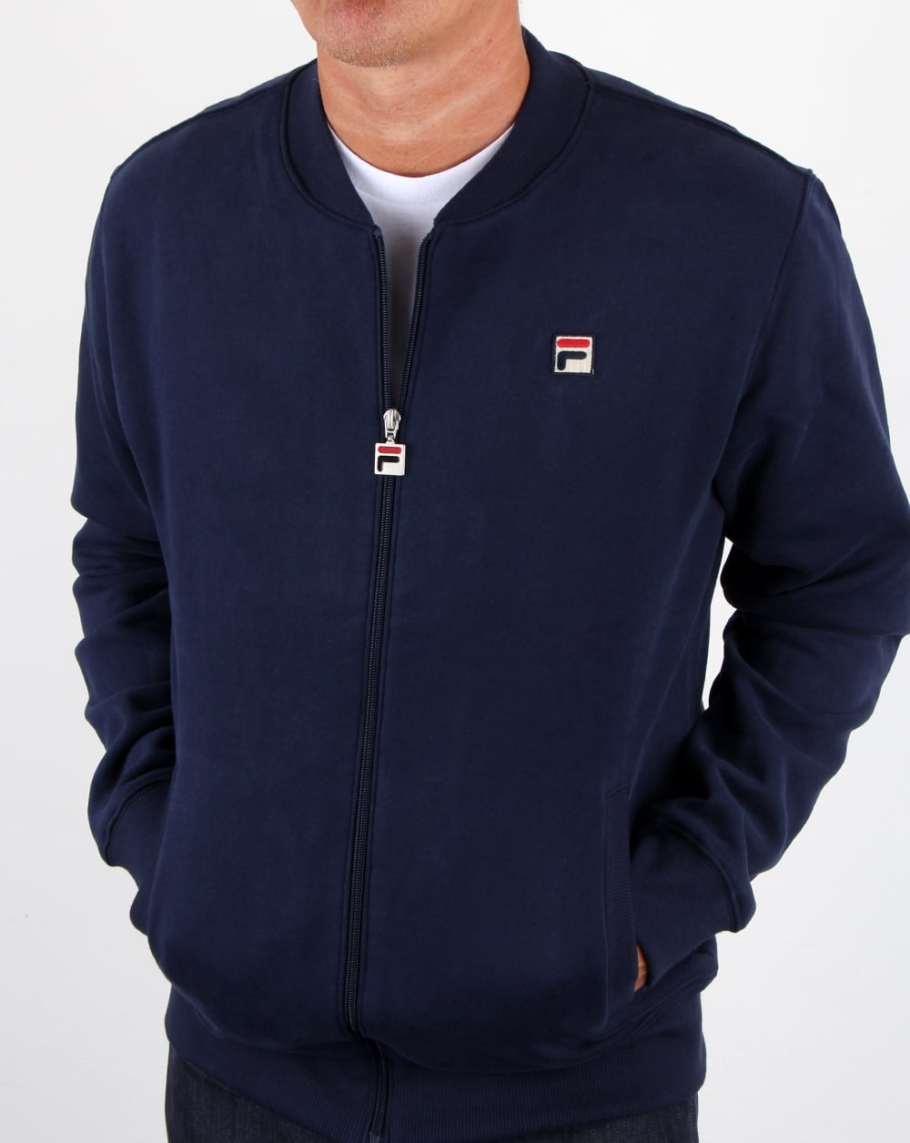 Fila Vintage Borg Collar Fleece Top Navy
