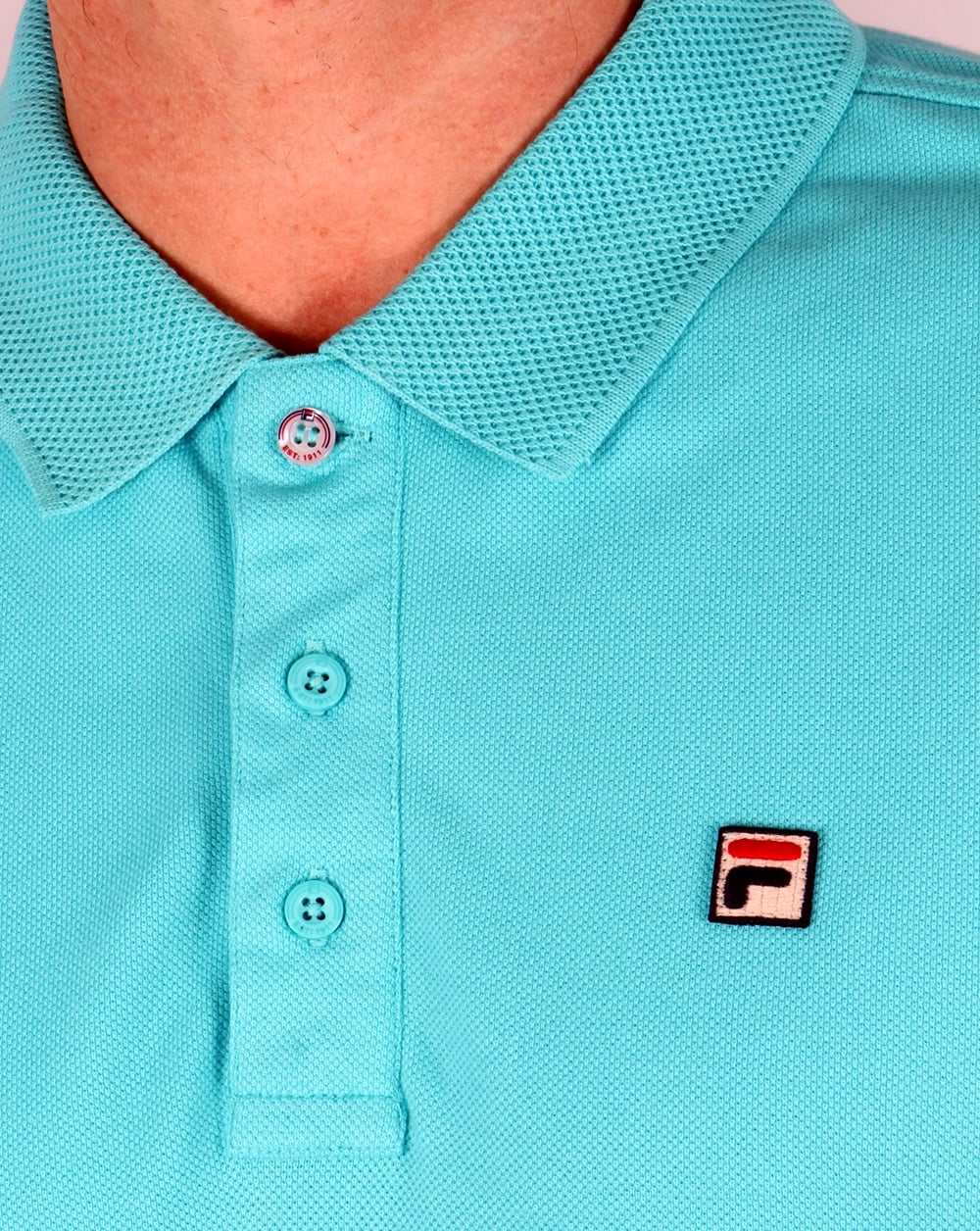 Fila Vintage Brizzi Polo Shirt Blue Radience