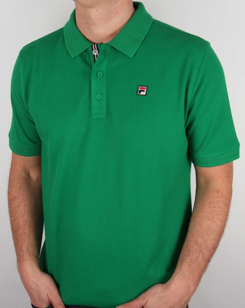 Fila Vintage Brizzi Polo Shirt Kelly Green