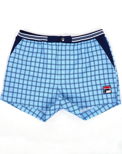 Fila Vintage Brookes Windowpane Shorts Himmelblau/Marineblau