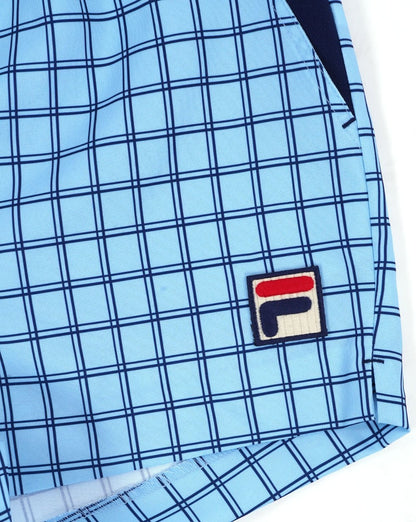 Fila Vintage Brookes Windowpane Shorts Himmelblau/Marineblau