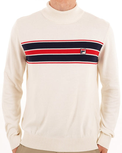 Fila Vintage Rollkragenpullover mit Bruststreifen