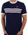 Fila Vintage Chest Striped T Shirt Navy