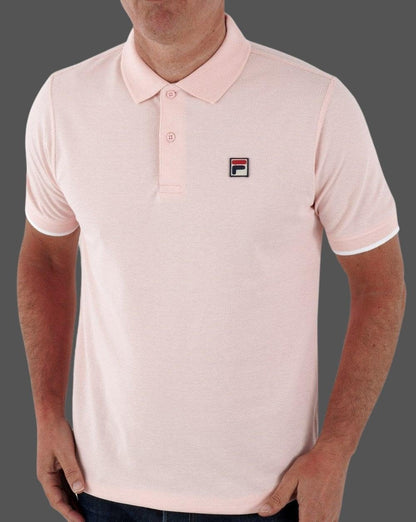 Fila Vintage Classic Poloshirt Rosa/Weiß