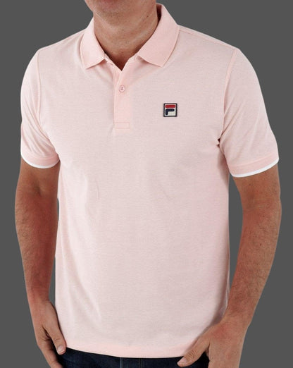 Fila Vintage Classic Poloshirt Rosa/Weiß