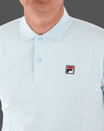 Fila Vintage Classic Poloshirt Himmelblau/Weiß