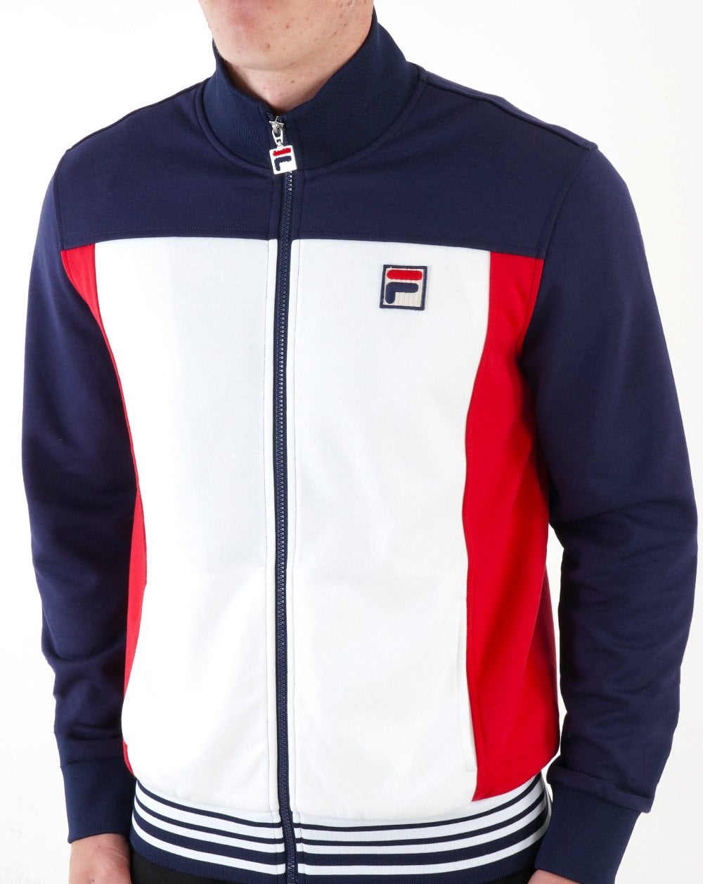 Fila Vintage Classic Track Top Marineblau/Weiß/Rot