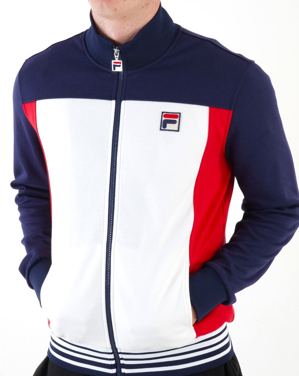 Fila Vintage Classic Track Top Marineblau/Weiß/Rot