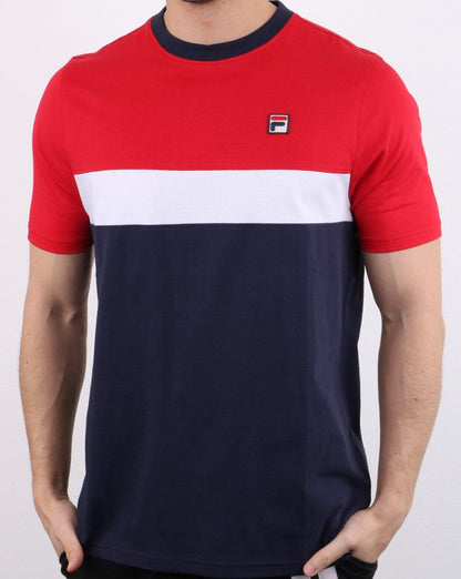 Fila Vintage Colours T-Shirt Marineblau/Rot/Weiß