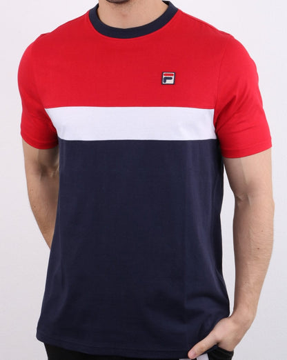 Fila Vintage Colours T-Shirt Marineblau/Rot/Weiß